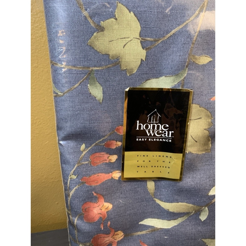 Home Wear Easy Elegance Fine Linens 60x104" Oblong Tablecloth NIP Asian Vine - Picture 2 of 8